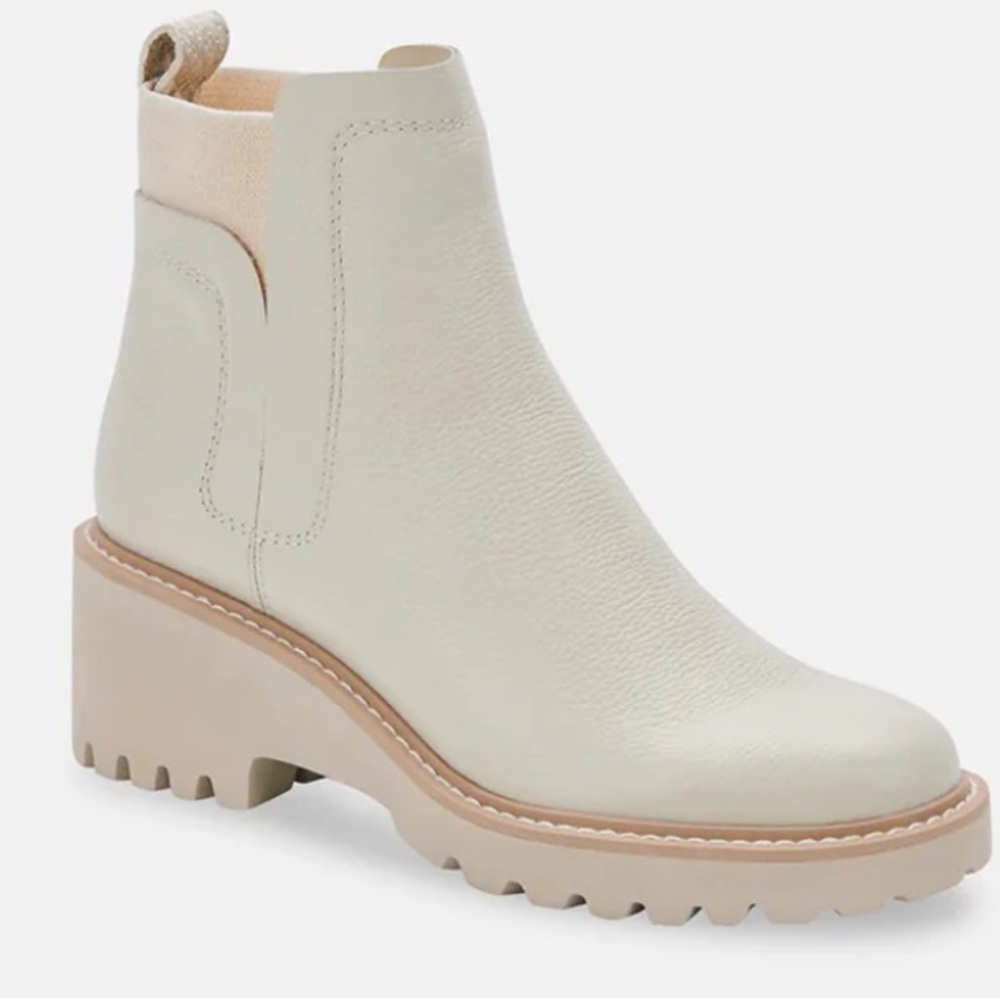 Dolce Vita Huey H20 waterproof lug sole boots off white